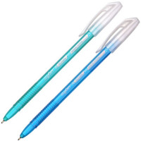 Ручка шариковая Flexoffice Cyber 0,5 мм., цвет корпуса синий или бирюзовый, цвет чернил Синий, 1 шт. (FLEXOFFICE FO-025 BLUE 1PSC)