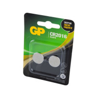 Батарейка GP Lithium GPCR2016-2CRU2 CR2016 BL2 (Комплект 2 шт.)