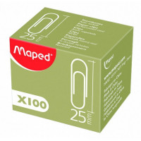 Скрепки канцелярские Maped 25 мм 100шт. с отгибом  (Maped 039610)