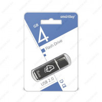 Носитель информации SMARTBUY Glossy USB 4GB черный BL1 (SMARTBUY SB4GBGS-K, 512764)
