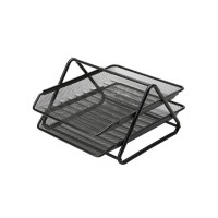 Лоток для бумаг ORANGE PEEL горизонтальный металлический черный, 2 секция (ORANGE PEEL HY62002 BK) Лоток для бумаг ORANGE PEEL горизонтальный металлический черный, 2 секция (ORANGE PEEL HY62002 BK)