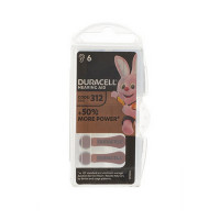 Батарейка DURACELL HEARING AID 312 в пласт. боксе 6 шт (Комплект 6 шт.)