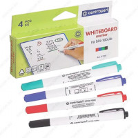 Набор маркеров для белой доски CENTROPEN Dry-Wipe 4 цвета, 1,8 мм, круглый наконечник (CENTROPEN 2709/4, 5 2709 0405, 152013)