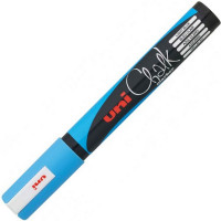 Маркер меловой UNI Chalk 1.8-2.5 мм, голубой (UNI PWE-5M Light Blue)