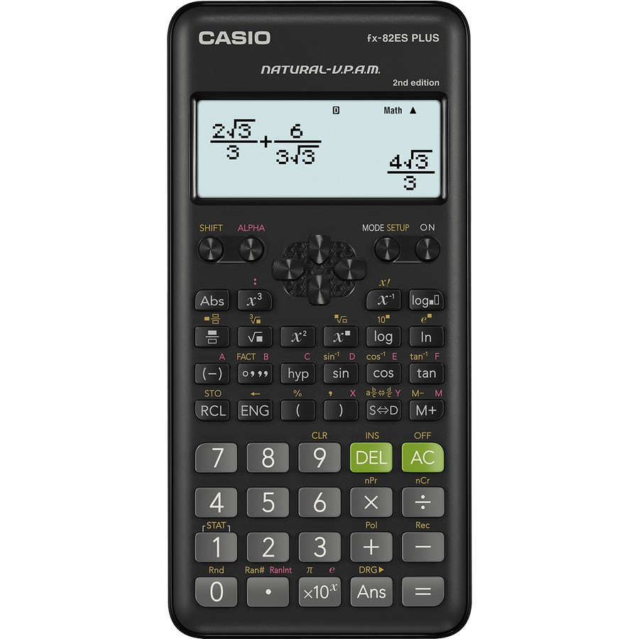 Калькулятор научный Casio FX-82ES PLUS 12-разрядный, 252 функции (Casio  FX-82ESPLUS-2-SETD) некомплект: только калькулятор, без коробки, без ...