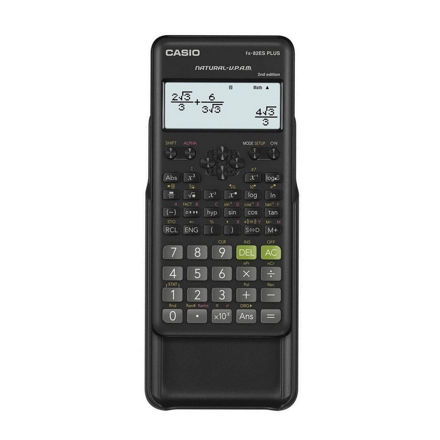 Калькулятор научный Casio FX-82ES PLUS 12-разрядный, 252 функции (Casio  FX-82ESPLUS-2-SETD) некомплект: только калькулятор, без коробки, без  инструкции купить в Москве в магазине Форком на Павелецкой; Калькулятор  научный Casio FX-82ES PLUS 12-разрядный ...