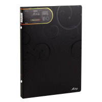 Папка на 4-х кольцах Comix Melody А4, 30мм, пластиковая, черная (A1539 BLACK) Папка на 4-х кольцах Comix Melody А4, 30мм, пластиковая, черная (A1539 BLACK)