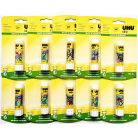Клей-карандаш UHU Stic 8,2 гр. Серия Неон, ассорти, комплект 10 шт. (UHU 27 NEON SET 10)* Клей-карандаш UHU Stic 8,2 гр. Серия Неон, ассорти, комплект 10 шт. (UHU 27 NEON SET 10)*