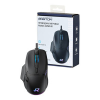 Компьютерная мышь ROBITON GMWR-01 игровая, проводная, 1200-3600DPI, 6кн+колесо, черный BL1 Компьютерная мышь ROBITON GMWR-01 игровая, проводная, 1200-3600DPI, 6кн+колесо, черный BL1