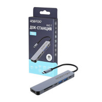 USB-разветвитель ROBITON RHC-7 Док-станция (хаб) PD/HDMI/SD/TF/USB A/USB C BL1 USB-разветвитель ROBITON RHC-7 Док-станция (хаб) PD/HDMI/SD/TF/USB A/USB C BL1