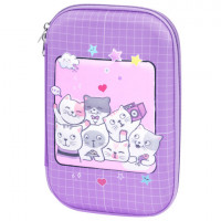 Пенал ЮНЛАНДИЯ большой, 1 отделение, 1 откидная планка, карман, полиэстер/EVA, 22х15х5 см, "Cats selfie", 273193 Пенал ЮНЛАНДИЯ большой, 1 отделение, 1 откидная планка, карман, полиэстер/EVA, 22х15х5 см, "Cats selfie", 273193