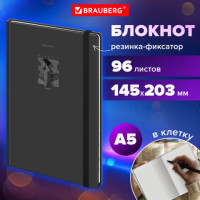 Блокнот с резинкой в клетку 96 л., А5 145х203 мм, твердая обложка, BRAUBERG, "Purpose", 116316 Блокнот с резинкой в клетку 96 л., А5 145х203 мм, твердая обложка, BRAUBERG, "Purpose", 116316