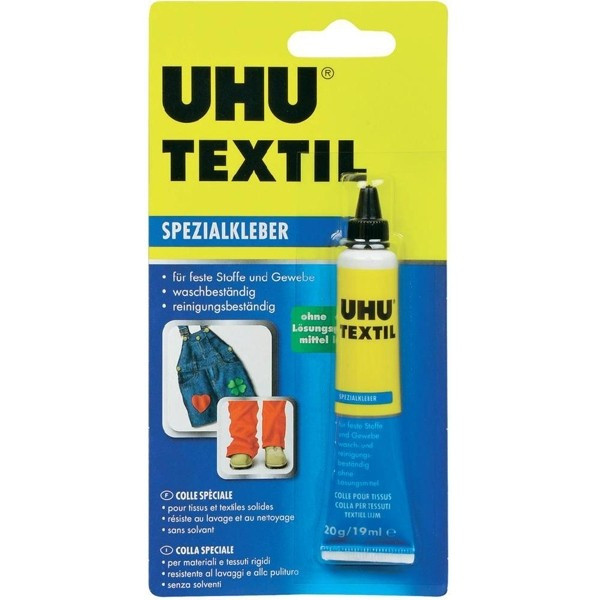 Клей для ткани UHU Textil 20 гр./19 мл., блистер (UHU 40300)