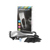 Машинка для стрижки ERGOLUX ELX-HC03-C42 для стрижки волос, серебристый с черным