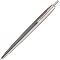 Ручка шариковая автоматическая PARKER Jotter Premium K176, Oxford Grey Pinstripe CT, Синяя (PARKER 1953199) Без упаковки