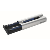 Набор ручка шариковая автоматическая + карандаш механический Penac Fifth Avenue Metall металлический корпус, алюминиевый футляр волнистой формы (PENAC FASS-ET22)