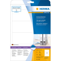 HERMA 5095 (для папок) Этикетки самоклеющиеся Бумажные А4, 192.0 x 61.0, цвет: Белый, клей: перманентный, для печати на: струйных и лазерных аппаратах, в пачке: 25 листов/100 этикеток