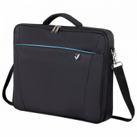 Сумка-портфель BRAUBERG Sidney с отделением для ноутбука 17,3", откидная крышка, черная, 44х34х6 см, (BRAUBERG 240449)