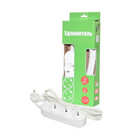 Сетевой удлинитель POWER CUBE PC-3-3M 3м (ПВС 2х0.75), 3 гнезда, 2200Вт, 10А белый BL1 Сетевой удлинитель POWER CUBE PC-3-3M 3м (ПВС 2х0.75), 3 гнезда, 2200Вт, 10А белый BL1