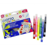 Маркер для декорирования по ткани Giotto Dekor Textile набор 6 цветов (Giotto 494800) Годен до 2021