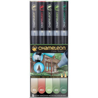 Маркер спиртовой Chameleon Color Tones  5 Nature Tones, 5 маркеров природных тонов (Chameleon CT0514)
