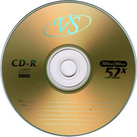 Записываемый компакт-диск CD-R 700 MB VS 52x без упаковки 1 шт. (VS VSCDRB5003-1)