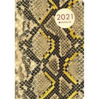 Ежедневник датированный 2021 Infolio Snake А5 (140 x 200 мм), 352 стр., желтый (Infolio AZ1043/yellow)