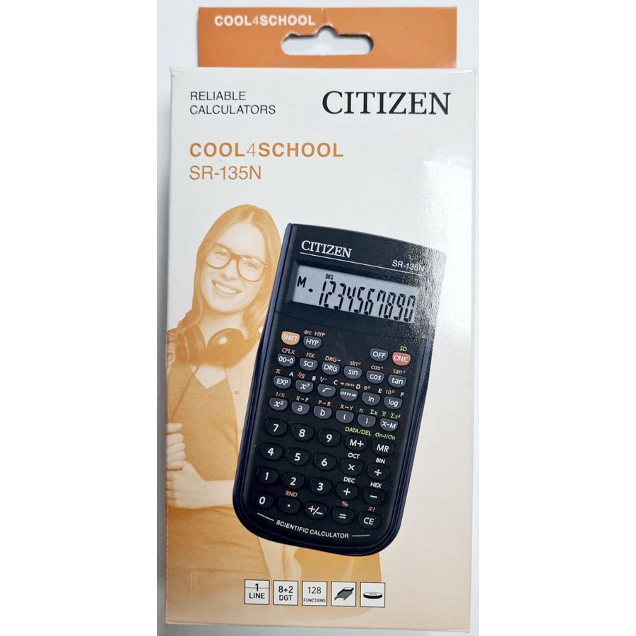 Калькулятор научный Citizen SR-135N 8+2 разрядный дисплей, 128 функций  (Citizen SR-135N) купить в Москве в магазине Форком на Павелецкой;  Калькулятор научный Citizen SR-135N 8+2 разрядный дисплей, 128 функций  (Citizen SR-135N) заказать с