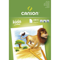 Альбом Canson Kids для рисования А5, 30 л, 90 гр., склейка по короткой стороне (Canson 400015581, 400015582)