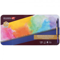 Карандаши художественные цветные акварельные, 120 цветов, 4 мм, металлический кейс, BRAUBERG ART PREMIERE, 181926 Карандаши художественные цветные акварельные, 120 цветов, 4 мм, металлический кейс, BRAUBERG ART PREMIERE, 181926