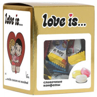 Жевательные конфеты LOVE IS "Золотая коллекция", сливочные, ассорти вкусов, 105 г, 70604
