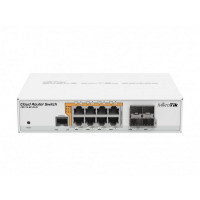 MikroTik CRS112-8P-4S-IN Коммутатор MikroTik CRS112-8P-4S-IN 8x Gigabit Ethernet Smart Switch with PoE-out, 4x SFP cages, 400MHz CPU, 128MB RAM, desktop case, RouterOS L5