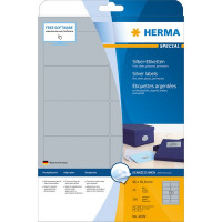 HERMA 4099 Этикетки самоклеющиеся Полиэстровые А4, 96.0 x 50.8, цвет: Серебристый, клей: перманентный, для печати на: лазерных аппаратах, в пачке: 25 листов/250 этикеток HERMA 4099 Этикетки самоклеющиеся Полиэстровые А4, 96.0 x 50.8, цвет: Серебристый, клей: перманентный, для печати на: лазерных аппаратах, в пачке: 25 листов/250 этикеток