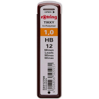 Грифели для карандашей Rotring Tikky Hi-Polymer 1,0 мм HB 12 шт. (Rotring S0312700)