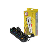 Сетевой удлинитель MOST ACTIVE А16 1,6м 6 розеток, черный BL1 Сетевой удлинитель MOST ACTIVE А16 1,6м 6 розеток, черный BL1