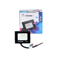 Прожектор КОСМОС K_PR5_LED_10 светодиодный, 10Вт, IP65, 6500K, чёрный Прожектор КОСМОС K_PR5_LED_10 светодиодный, 10Вт, IP65, 6500K, чёрный