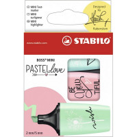 Набор Текстовыделителей Stabilo Boss Mini Pastellove 3  цвет./упак. (Мята+Роза+Бирюза) Блистер (STABILO 07/03-57)