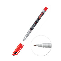 Маркерная ручка нестираемая STABILO Write-4-All, M/1.0 мм., перманентная, красная (STABILO 146/40)