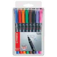 Набор маркерных ручек Stabilo OhPen Universal 0,4 мм. S, 8 цветов, перманентные чернила (STABILO 841/8)