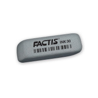 Ластик FACTIS INK 30 (Испания), 58х20х10 мм, серый, для чернил, скошенные края, абразивный каучук (FACTIS INK 30) Ластик FACTIS INK 30 (Испания), 58х20х10 мм, серый, для чернил, скошенные края, абразивный каучук (FACTIS INK 30)