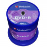 Записываемый компакт-диск Verbatim 43551 DVD+R 4.7 GB 16x CB/100 (Комплект 100 шт.)