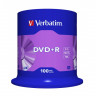 Записываемый компакт-диск Verbatim 43551 DVD+R 4.7 GB 16x CB/100 (Комплект 100 шт.)