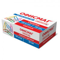 Скрепки ЭКСТРА ОФИСМАГ 28 мм цветные 100 штук, 271316 Скрепки ЭКСТРА ОФИСМАГ 28 мм цветные 100 штук, 271316