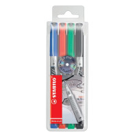 Набор маркерных ручек нестираемых STABILO Write-4-all, S/0,4 мм, перманентные, 4 цвета, пластиковый футляр (STABILO 166/4) Набор маркерных ручек нестираемых STABILO Write-4-all, S/0,4 мм, перманентные, 4 цвета, пластиковый футляр (STABILO 166/4)