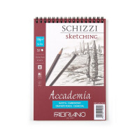 Альбом Fabriano Accademia Schizzi Sketching для эскизов, 14.8x21см, 120г/м2, мелокое зерно, 50л, спираль по короткой стороне (Fabriano 44121421)