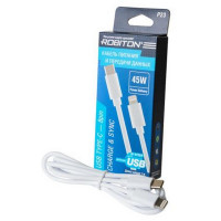 Кабель USB ROBITON P23 USB TYPE-C - 8pin (AppleLightning), Charge&Sync, 45Вт, 1м белый BL1